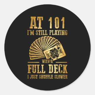 101St 101 Cards Classic Round Sticker