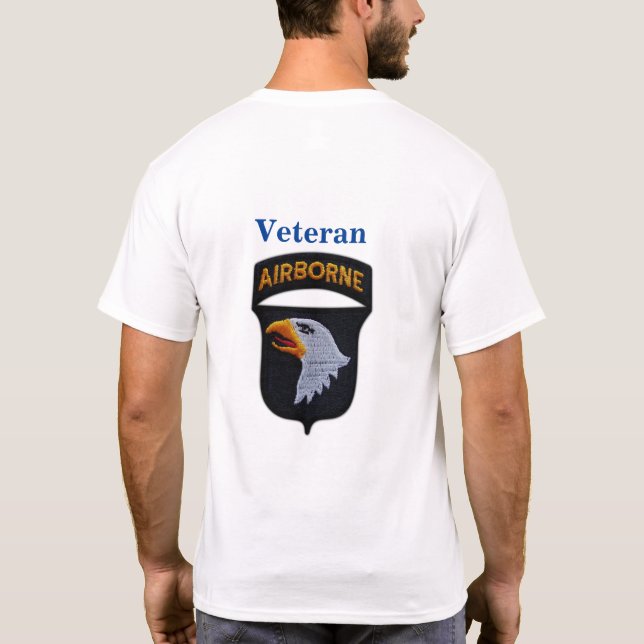 101st ABN Airborne Division Screaming Eagles Vets  T-Shirt (Back)