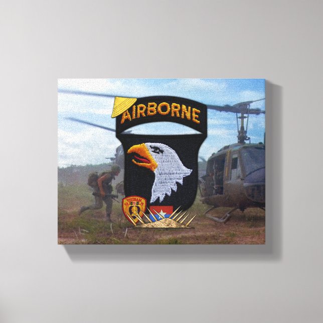 101st ABN airborne division vietnam war vets Canvas Print (Front)