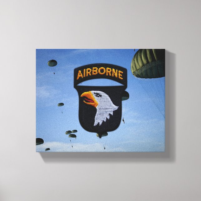 101st ABN Airborne Screaming Eagles Veterans Vets Canvas Print (Front)