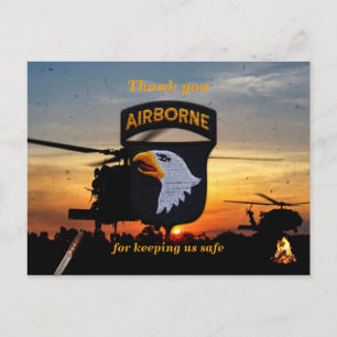 101st ABN DIV airborne screaming eagles vets patch Postcard