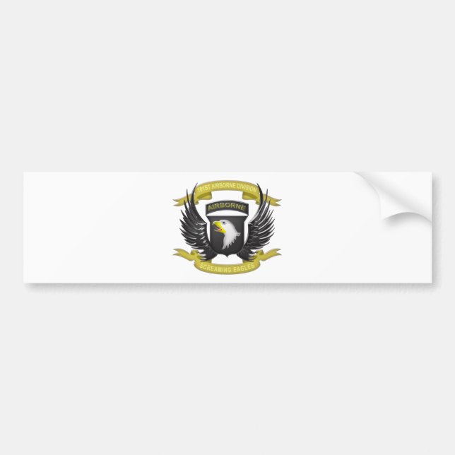 101st Airborne 3D Bumper Sticker (Front)