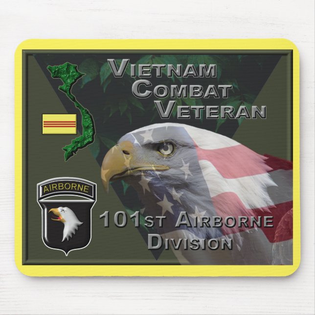 101st Airborne Div Vietnam Combat Veteran Mouse Pad (Front)