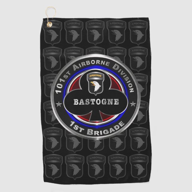 101st Airborne Division 1st Brigade ‘Bastogne’ Golf Towel (Front)