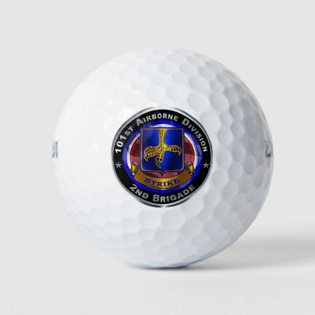 101st Airborne Division 2nd Brigade ‘STRIKE’ Golf Balls (Front)