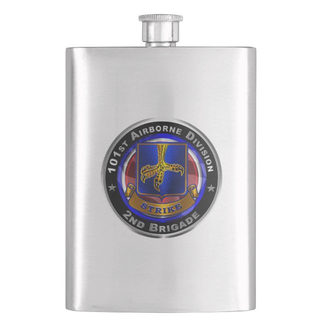 101st Airborne Division 2nd Brigade ‘STRIKE’ Hip Flask (Front)