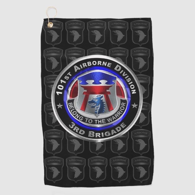 101st Airborne Division 3rd Brigade ‘RAKKASANS’ Golf Towel (Front)