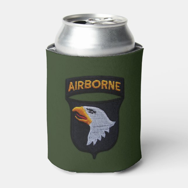 101st Airborne Division ABN Veteran Fort Campbell Can Cooler (Can Front)