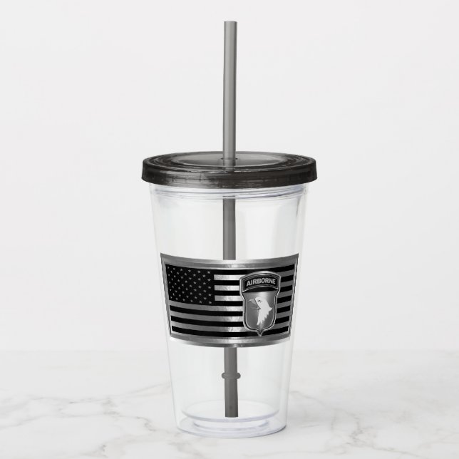 101st Airborne Division  Acrylic Tumbler (Front)