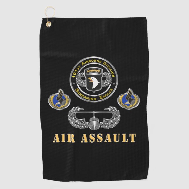 101st Airborne Division Air Assault Golf Towel (Front)