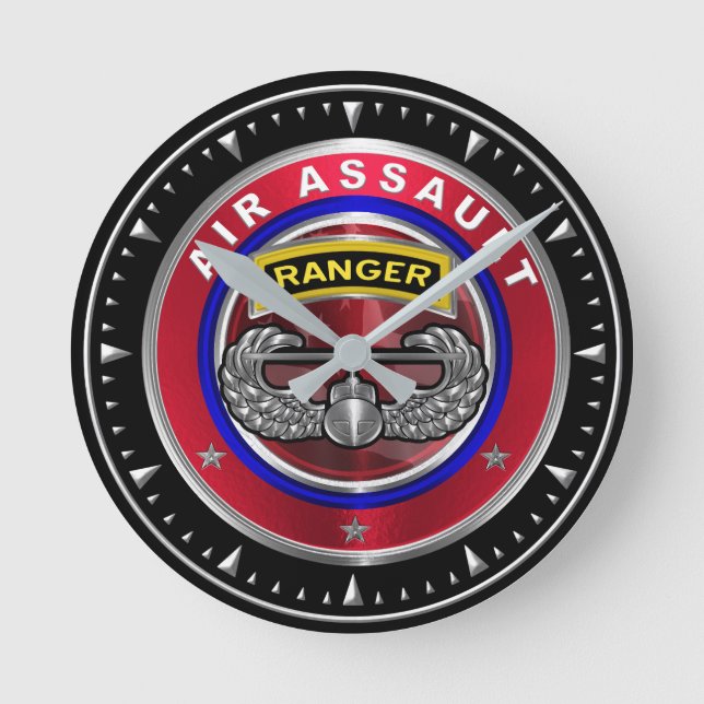 101st Airborne Division Air Assault Ranger Round Clock (Front)