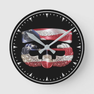101st Airborne Division Air Assault Round Clock