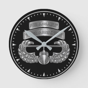 101st Airborne Division Air Assault Round Clock