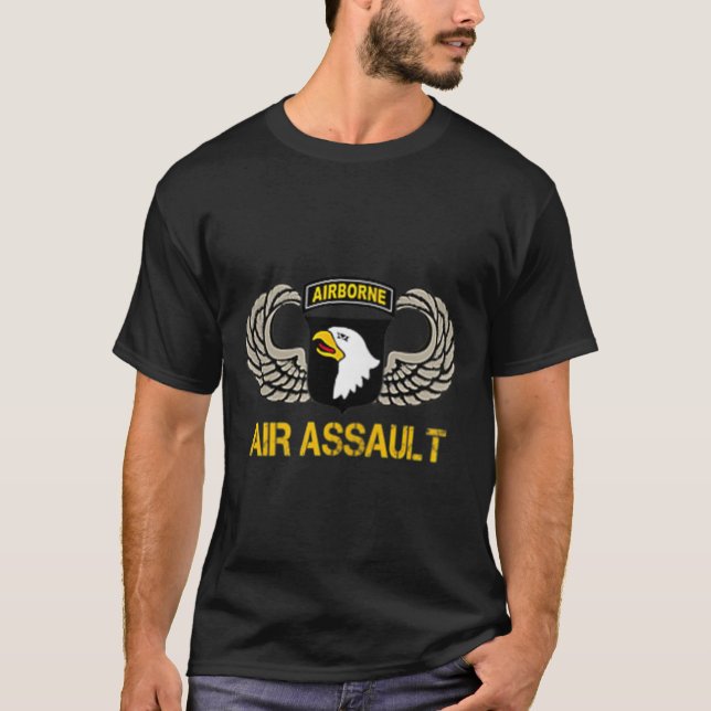 101st Airborne Division Air Assault Tshirt, Vetera T-Shirt (Front)