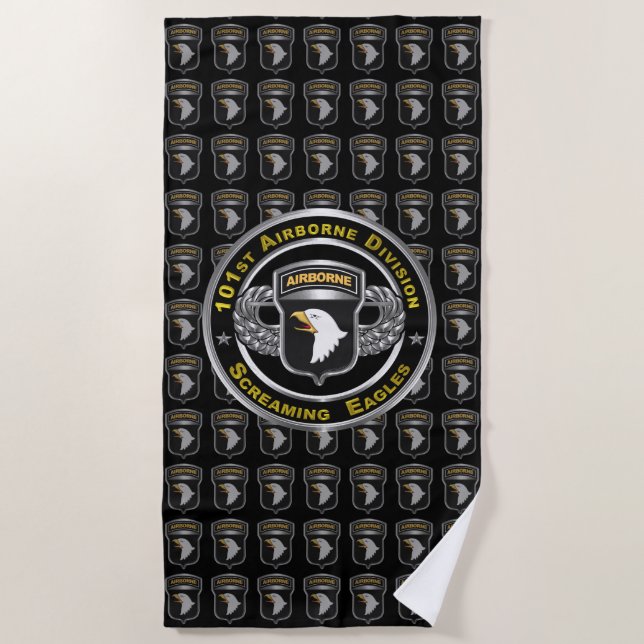 101st Airborne Division  Beach Towel (Front)