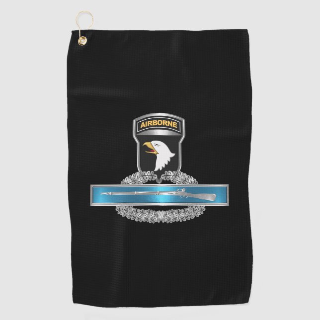 101st  Airborne Division CIB Golf Towel (Front)