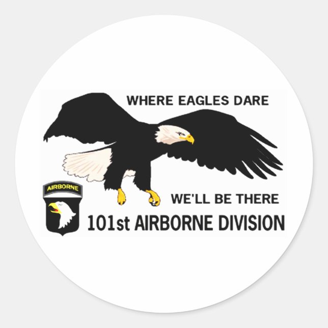 101st AIRBORNE DIVISION Classic Round Sticker (Front)