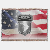 101st Airborne Division Custom Silver Framed Patch