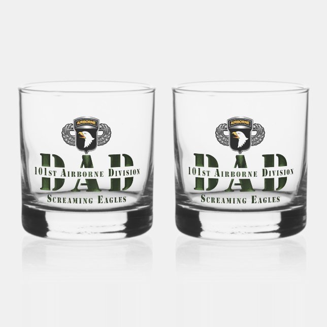 101st Airborne Division DAD Whiskey Glass (Front)