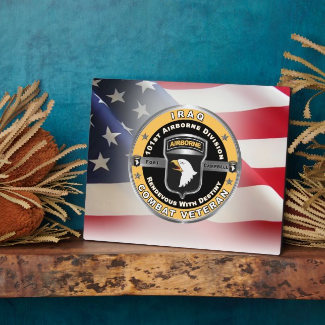 101st  Airborne Division Iraq Veteran Plaque (Side)