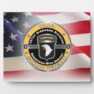101st Airborne Division Iraq Veteran Plaque