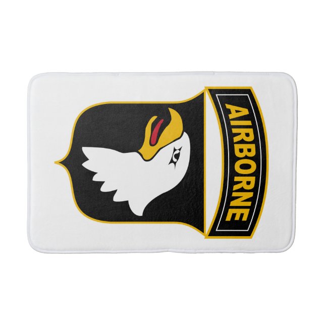 101st Airborne Division Military Veteran Bath Mat (Front)