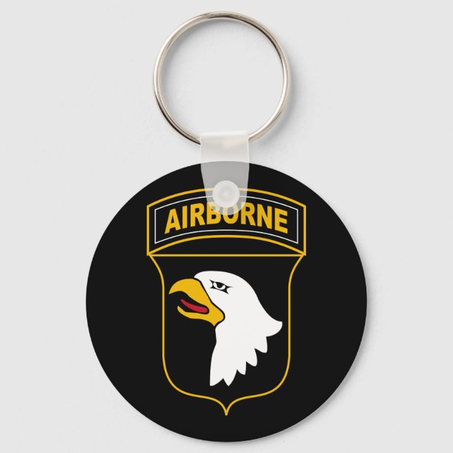 101st Airborne Division Military Veteran Key Ring (Front)