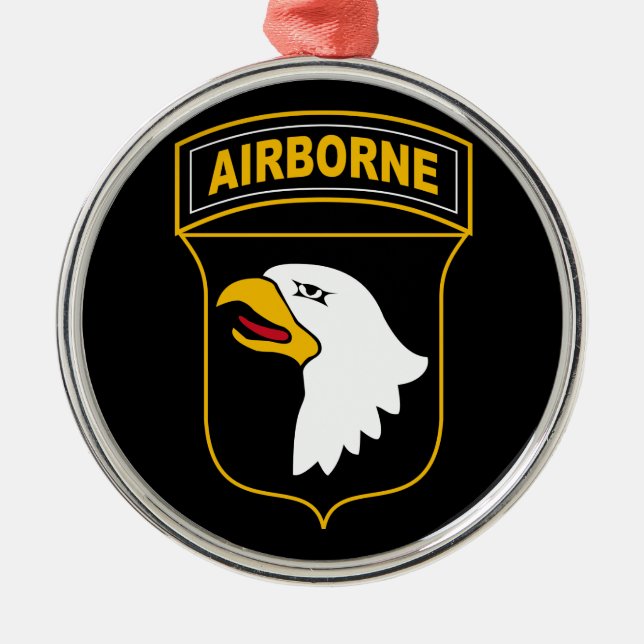101st Airborne Division Military Veteran Metal Tree Decoration (Front)