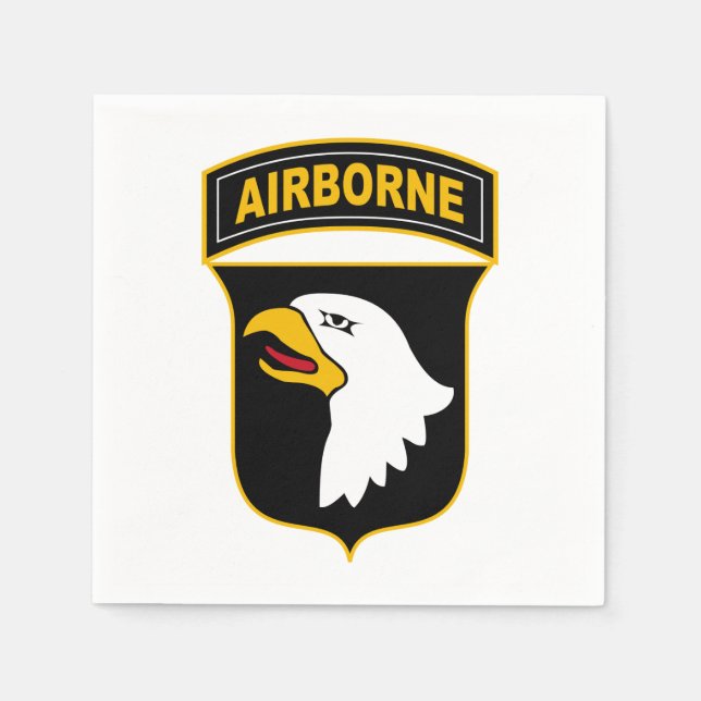 101st Airborne Division Military Veteran Napkin (Front)