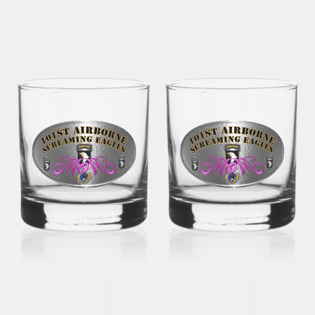 101st Airborne Division MOM Whiskey Glass (Front)