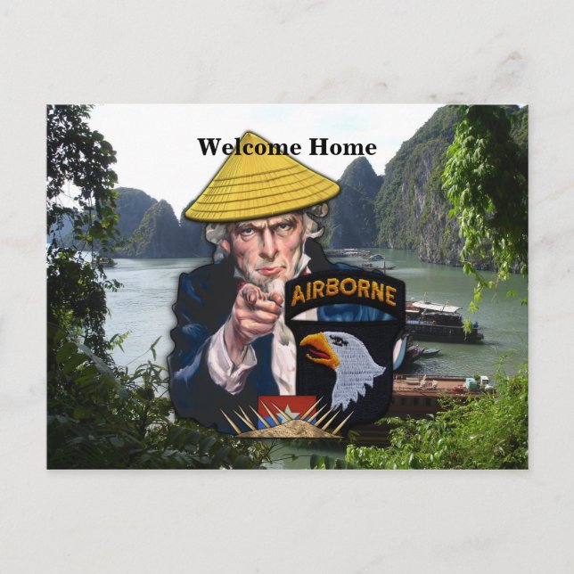 101st airborne division nam patch postcard (Front)