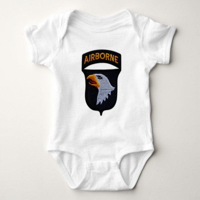 101st airborne division patch baby bodysuit (Front)