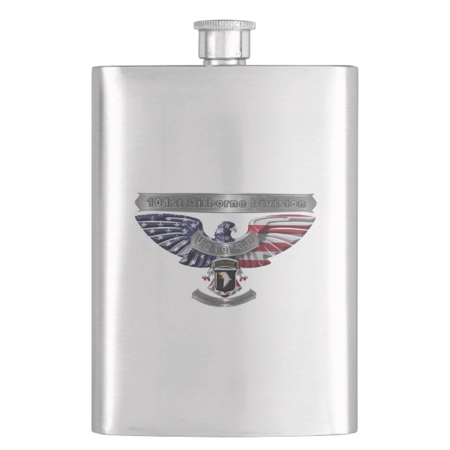 101st Airborne Division “Proud To Have Served” Hip Flask (Front)