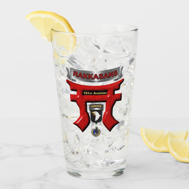 101st Airborne Division Rakkasans Glass (Front Ice)