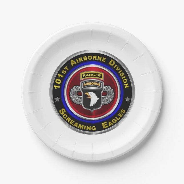 101st Airborne Division Ranger Custom Paper Plate (Front)