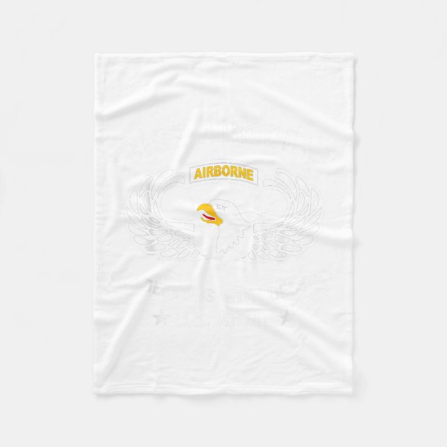 101st Airborne Division Rendezvous with Destiny Fleece Blanket (Front)