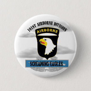 101st Airborne Division "Screaming Eagles" 6 Cm Round Badge