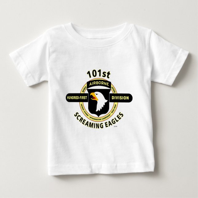 101ST AIRBORNE DIVISION "SCREAMING EAGLES" BABY T-Shirt (Front)