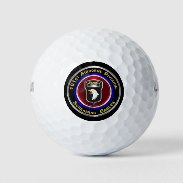 101st Airborne Division Screaming Eagles Golf Balls (Front)