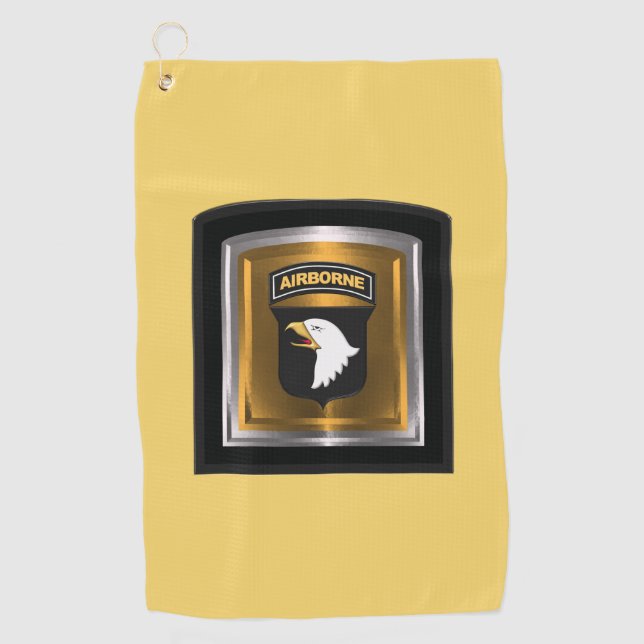 101st Airborne Division “Screaming Eagles” Golf Towel (Front)