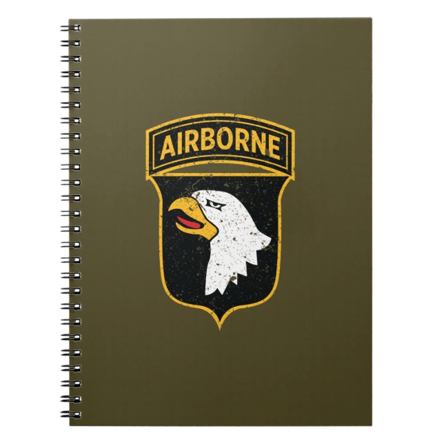 101st Airborne Division "Screaming Eagles" Grunge Notebook (Front)