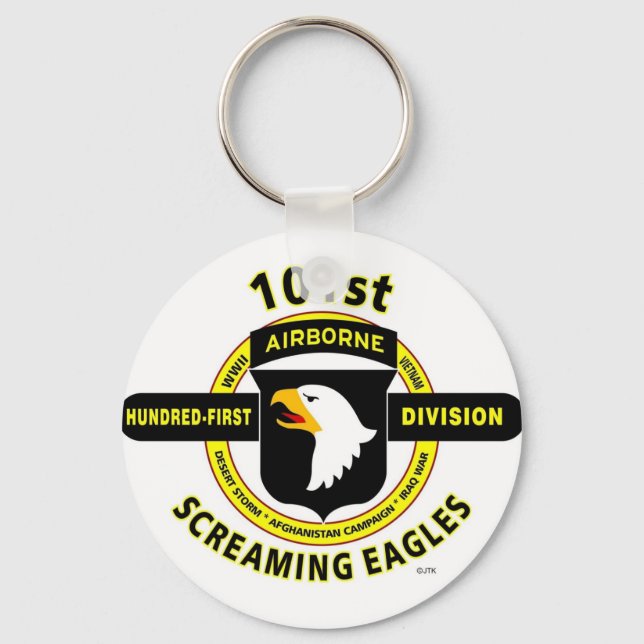 101ST AIRBORNE DIVISION "SCREAMING EAGLES" KEY RING (Front)