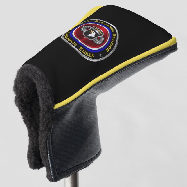 101st Airborne Division “Screaming Eagles” Wings Golf Head Cover (3/4 Front)