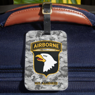 101st Airborne Division Urban Camo Personalizable Luggage Tag