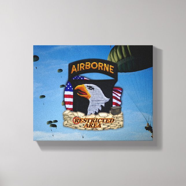 101st airborne division veterans vets canvas print (Front)