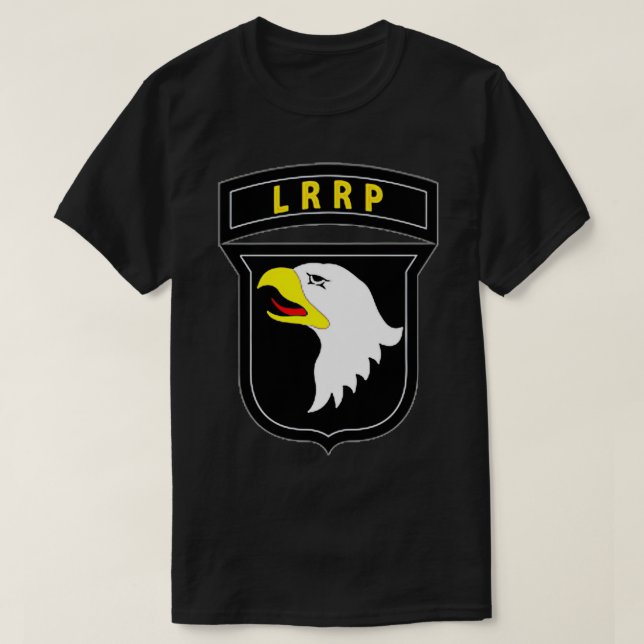 101st Airborne Division Vietnam Veteran LRRP Tab P T-Shirt (Design Front)