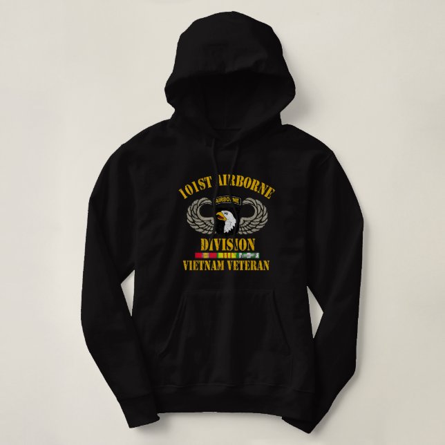 101st Airborne Division Vietnam Veteran Tshirt, Ve Hoodie (Design Front)