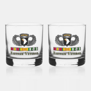 101st Airborne Division Vietnam Veteran Whiskey Glass