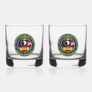 101st Airborne Division Vietnam Veteran Whiskey Glass