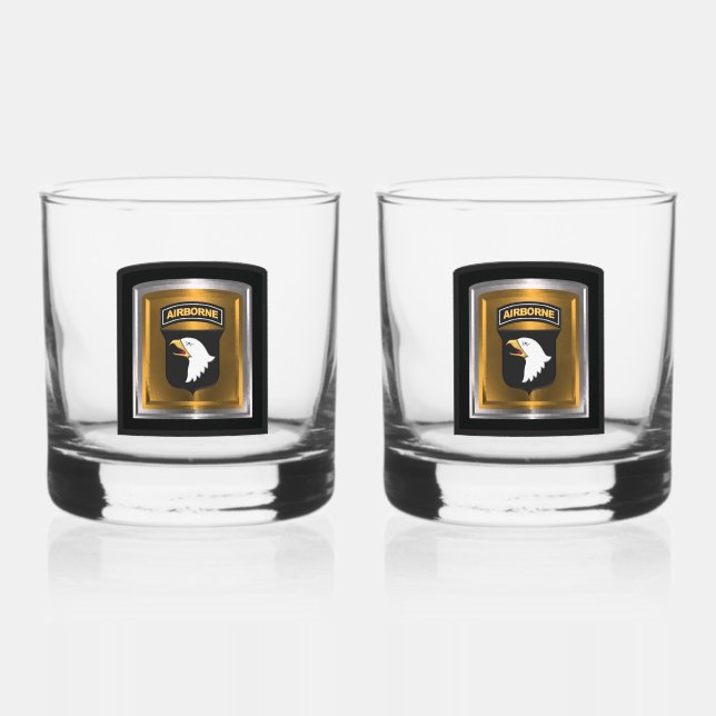 101st Airborne Division  Whiskey Glass (Front)